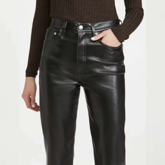 AGOLDE Recycled Leather Fitted '90s Pants - Picture 3 of 16